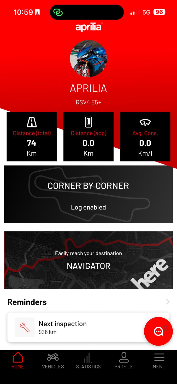 App dashboard screenshot